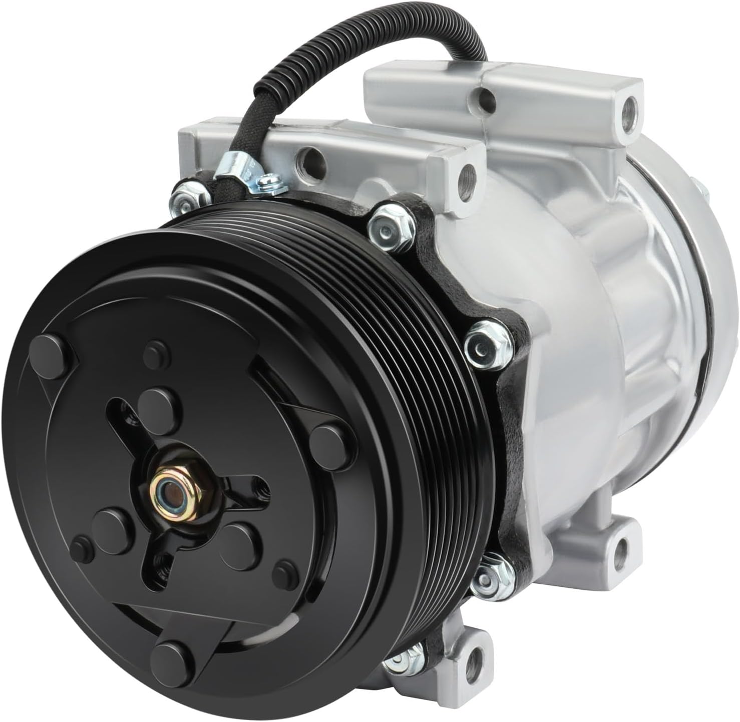 SCITOO A/C Compressor with Clutch for Freightliner FL70 5.9L 1991-2003, for Freightliner M2 100 4.3L 2004 2009, Fast Cooling Air Conditioner Compressor for Ford C600 6.1L/8.2L 1980-1986