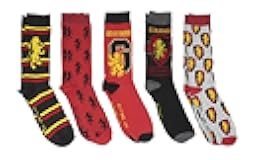 Harry Potter Hogwarts Gryffindor House Crew Socks 5 Pair Pack