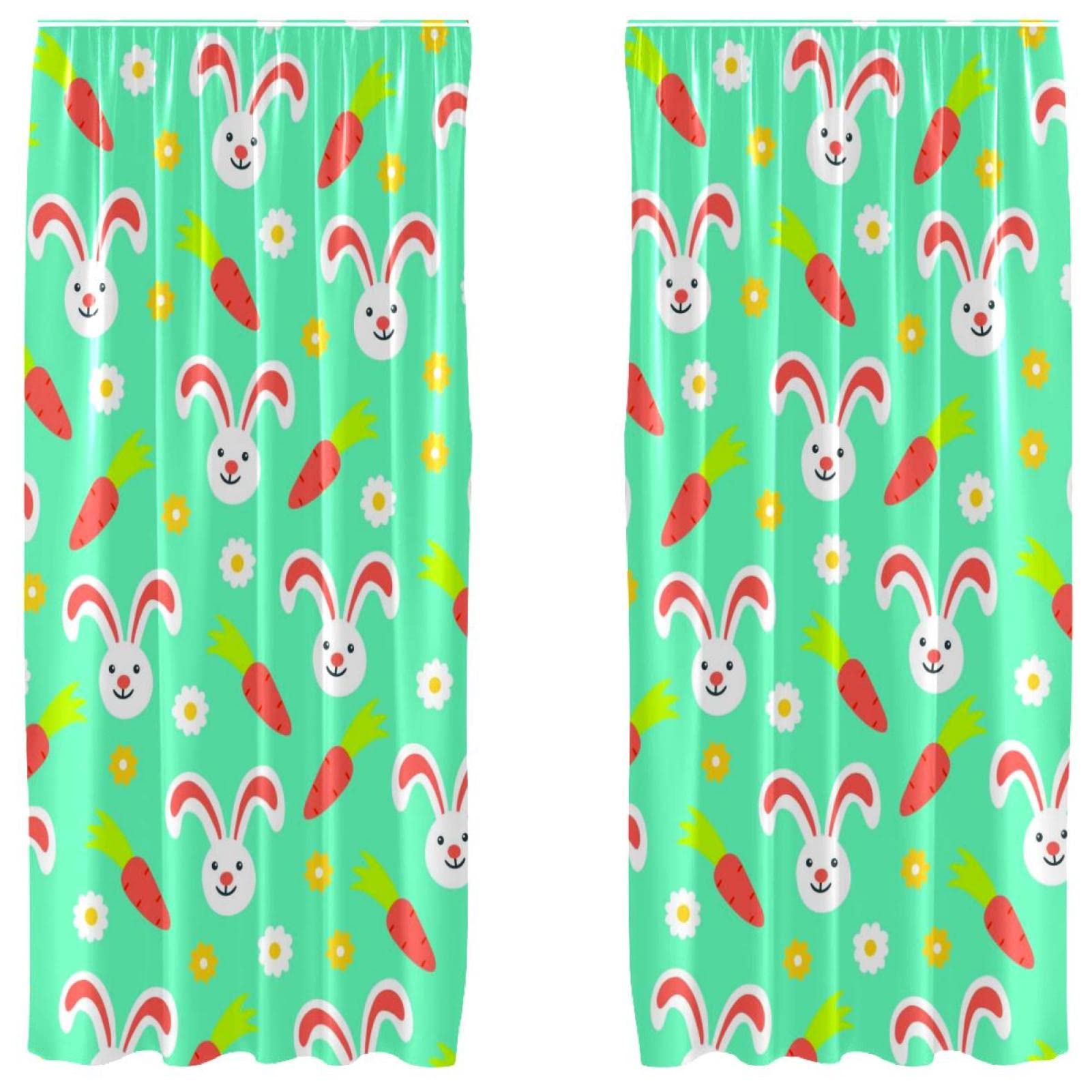 Rideau occultant 140x213 pour chambre d'enfant avec motif de lapin mignon