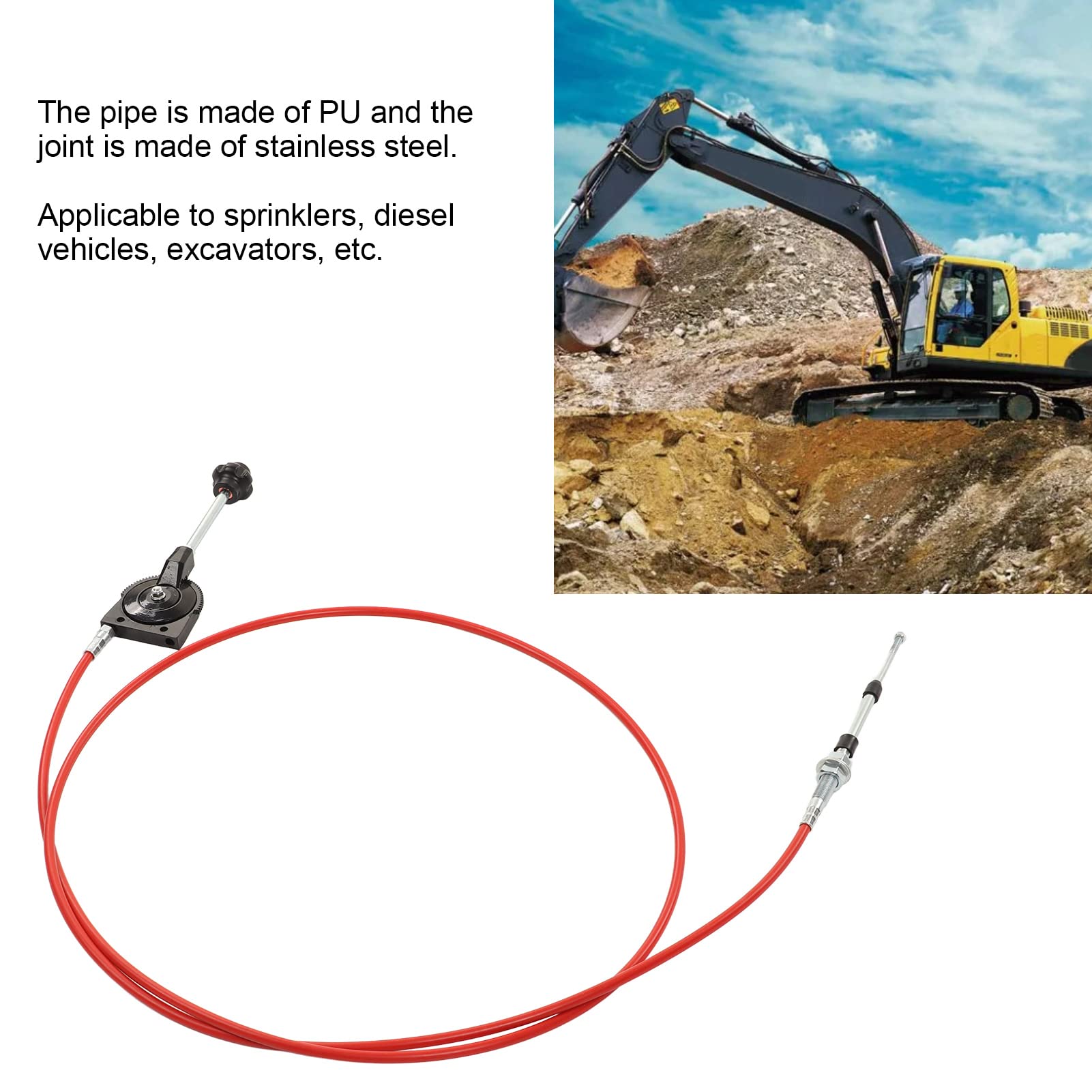 Línea de Control del Controlador del Acelerador Manual del Cable del Acelerador de la Excavadora para Camiones Diésel