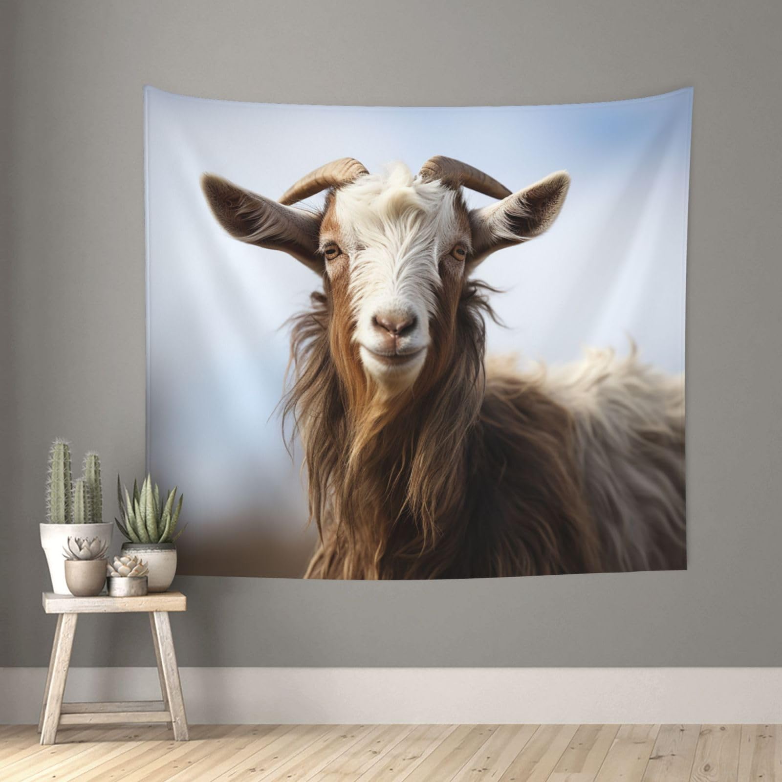 FodPand Animal Goat Tapestry for Bedroom Aesthetic, Wall Hanging Tapestries Art Decor Backdrop Wall Tapestry for Dorm Living Room Funny Poster Party Banner Background 51" X 60"