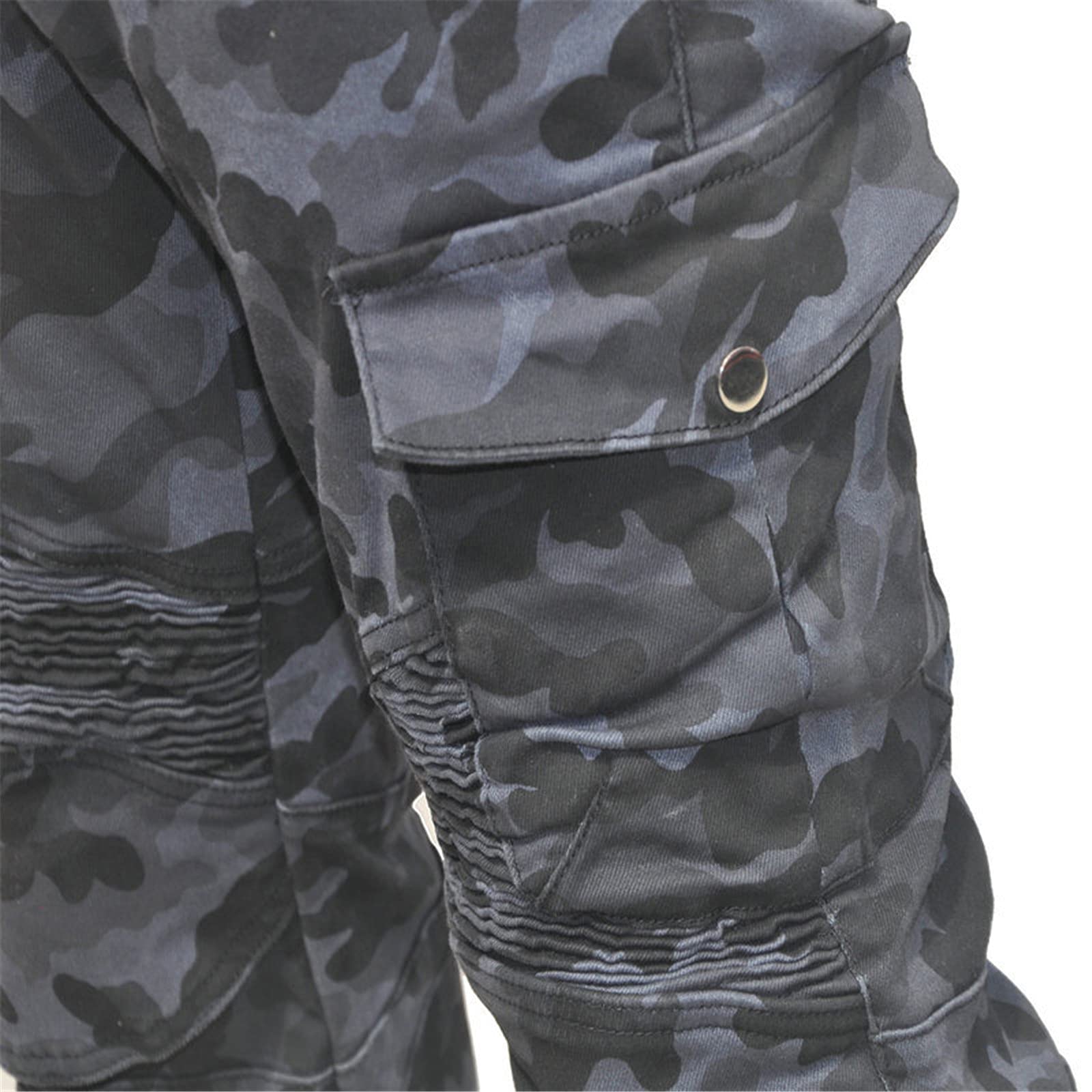 Pantaloni da Moto da Uomo,Moto Biker Jeans Mimetico Impermeabili Protezione Armature Motorcycle Pants da Ciclismo Cargo Pantaloni da Corsa