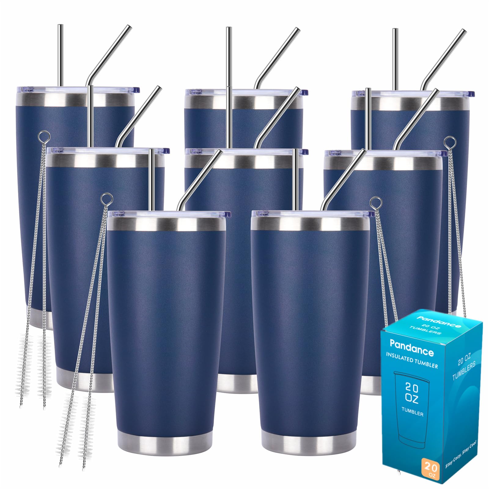 Amazon.com | Pandance 20oz Stainless Steel Insulated Tumblers Bulk