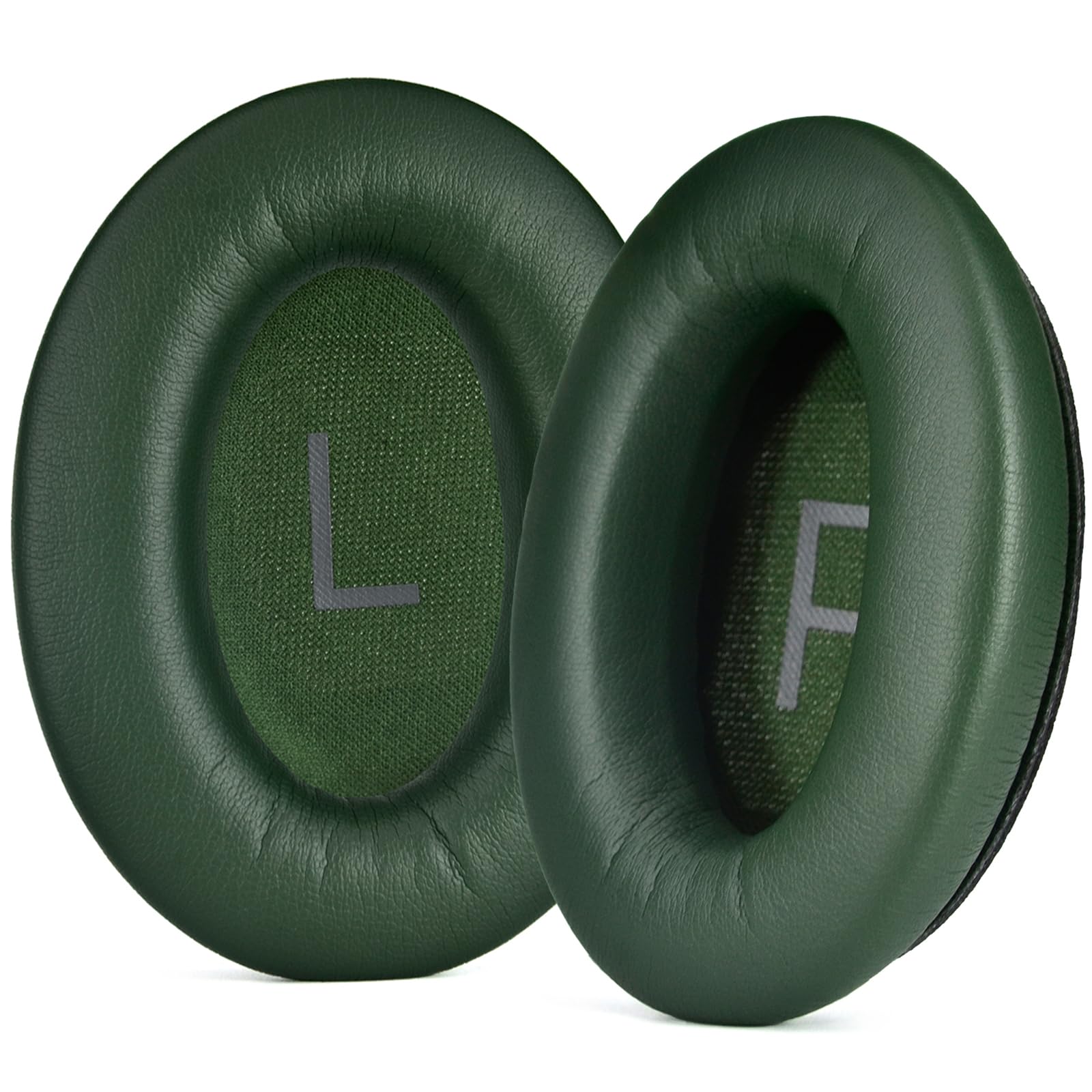 1 Pair Ear Cushions for QuietComfort 45 QC45 QC35 Headphones, Protein Leather + Memory Foam Ear Pads Cover - Green