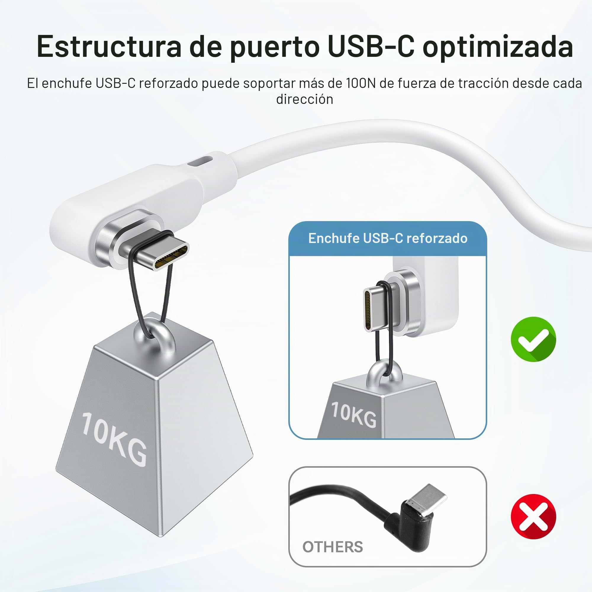 AMVR 16FT (5 m) Cable de conexión de carga Accesorios compatibles con Meta Quest 3/3S Línea de datos con puerto de carga rápida independiente, velocidad de transferencia máxima de 5 Gbps a PC/Steam