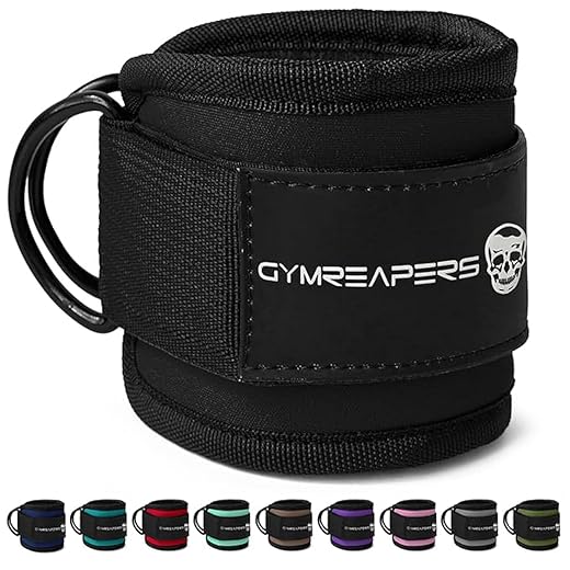 Gymreapers Ankle Straps For Cable Machine Kickbacks, Glute Workouts, Lower Body Exercises - Adjustable Leg Straps with Neoprene Padding