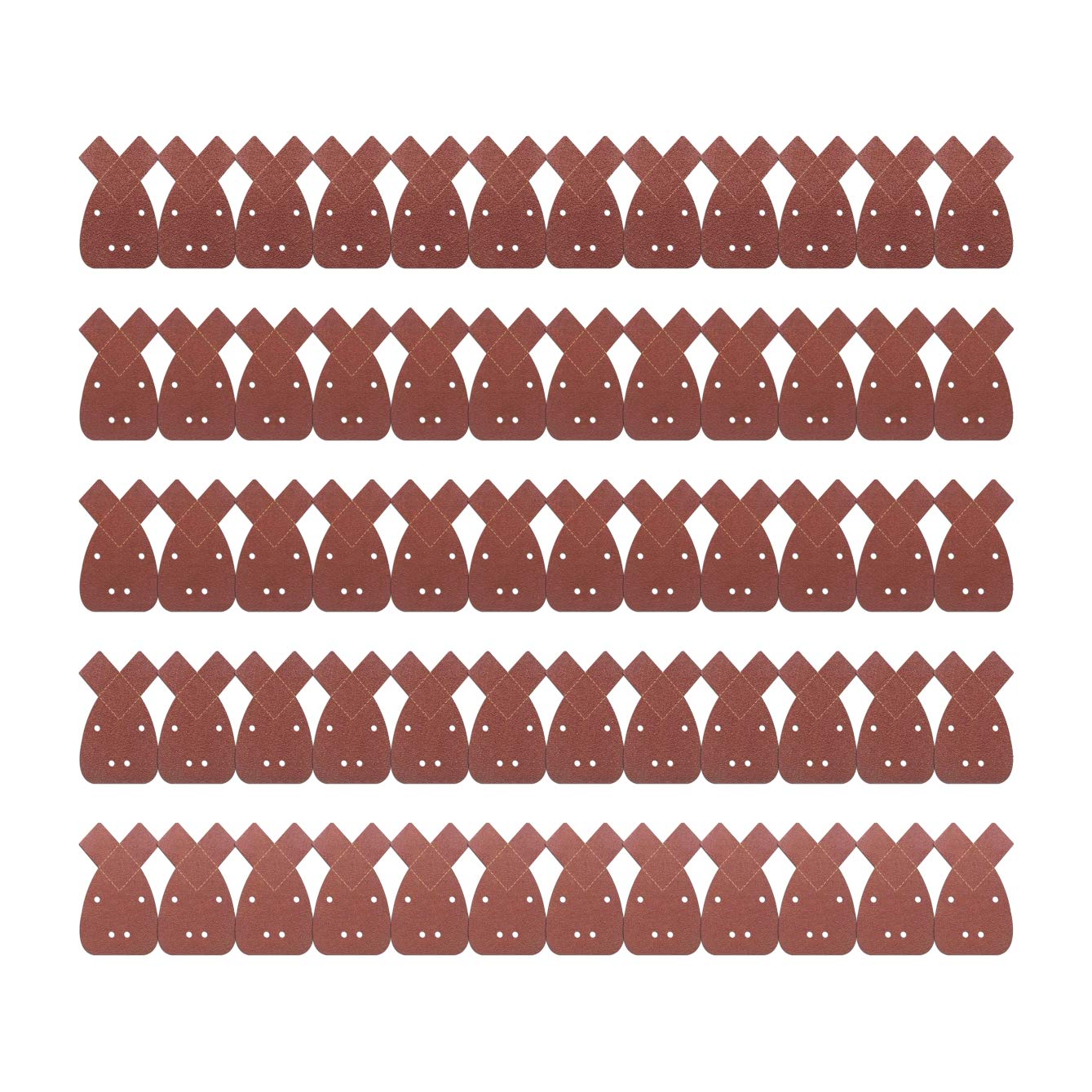 60 Pieces Mouse Detail Sanding Sheets Sandpaper with Extra 2 Tips for Replacement, Hook and Loop Assorted 40/60/ 80/120/ 240 Grits to Fit Black and Decker Detail Palm Sander