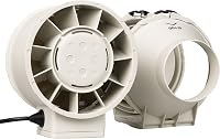 STERR IDM Fehér Csőventillátor 100mm - 26W Vezetékes Légcsatorna Ventilátor Fürdőszobába és Konyhába - 230V 2