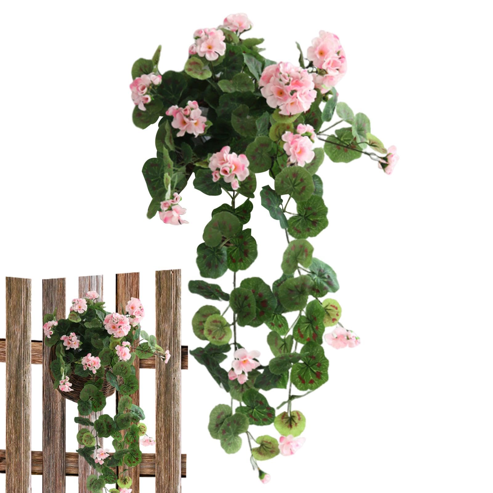 Fleurs de bégonias artificielles d'extérieur, plante de simulation et décoration florale de balcon