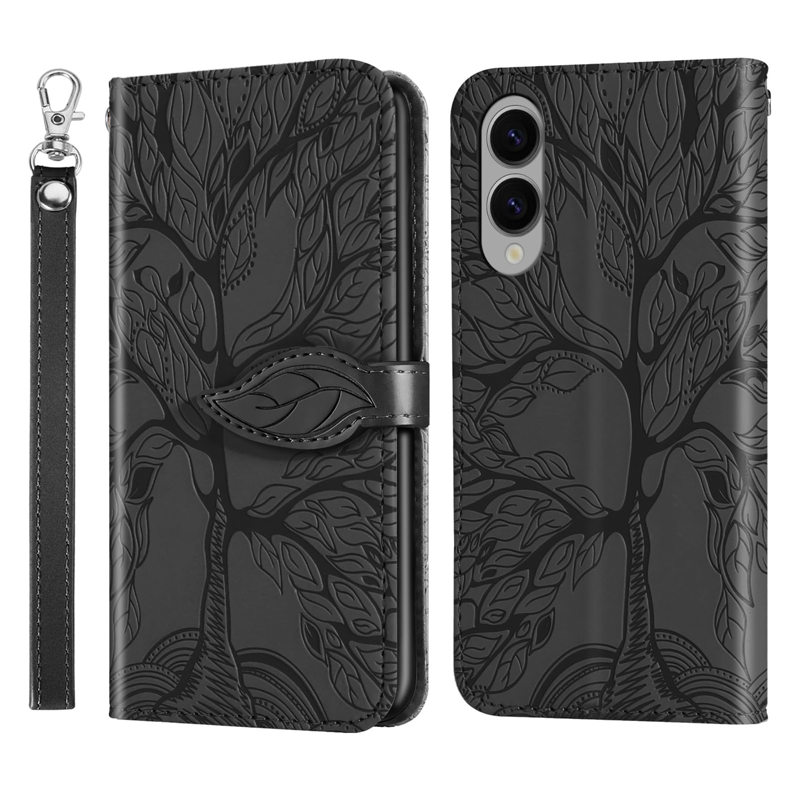 Varohix Case for Samsung Galaxy S25 Edge 2025 Wallet Case with Card Holder/Slot,PU Leather Flip Folio Shell [Magnetic Closure][Wrist Strap][Kickstand]