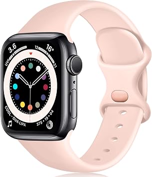 Epova Compatible con Correa Apple Watch 38mm 40mm 41mm, Mujer Hombre  Silicona Pulsera para iWatch SE Series 7 6 5 4 3 2 1, Rosa Arena, Pequeño :  Amazon.es: Electrónica