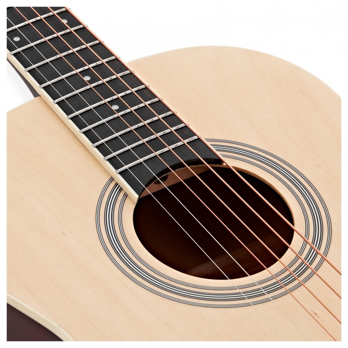 Chitarra acustica mancina Parlour di Gear4music, naturale | Corpo Compatto Ideale per Viaggiare, Costruzione in Tiglio per Toni Chiari, Mancina, Manico Comodo, Naturale