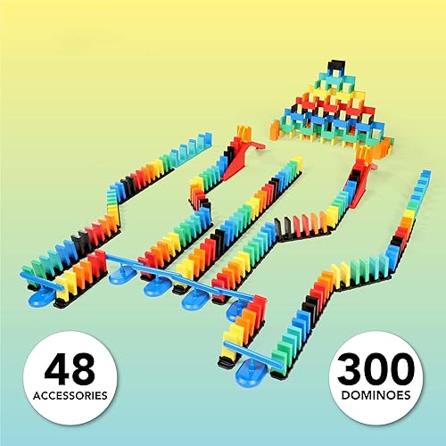 Vista 36 de Bulk Dominoes Pro-Domino Kit Juego de dominó, juguetes pequeños STEM STEAM, juegos familiares para niños, juguetes y juegos para niños