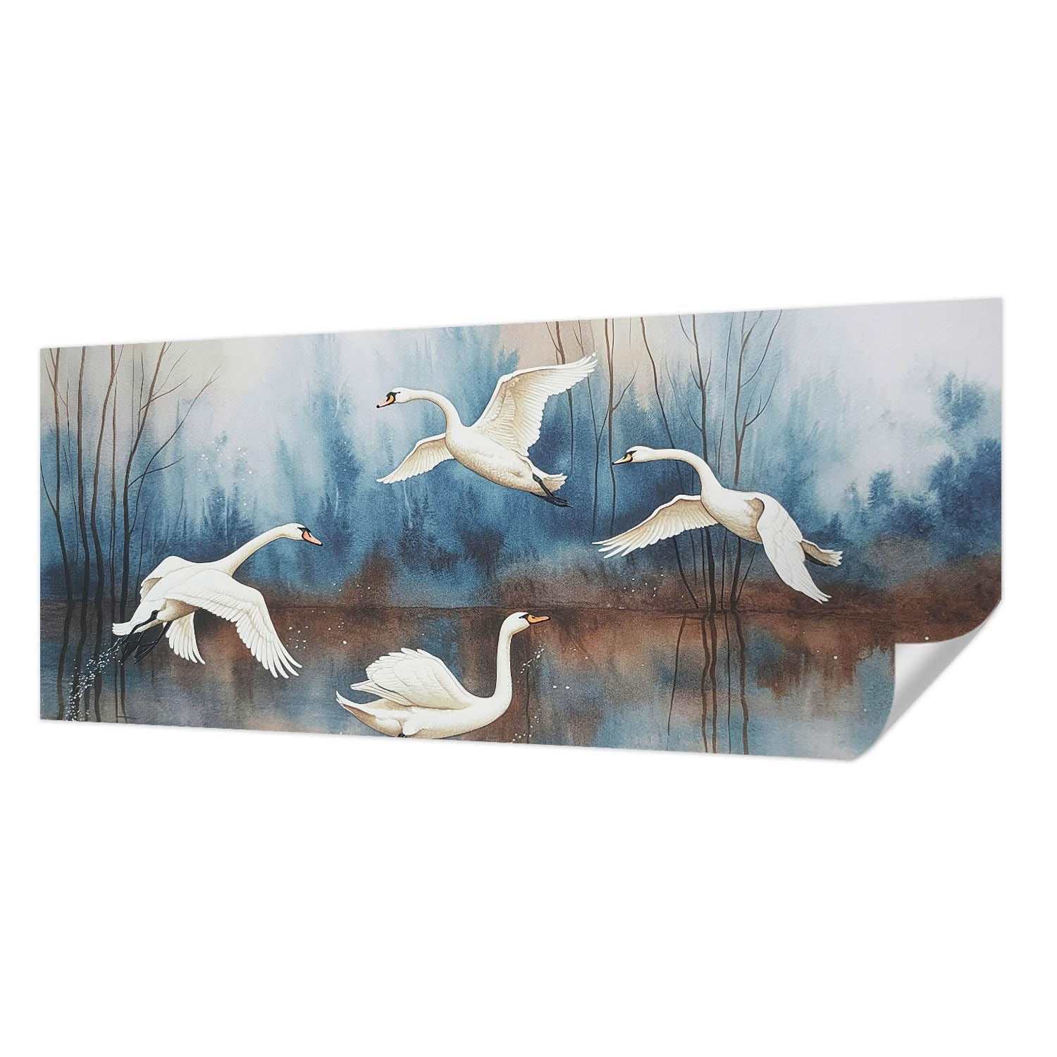 Papier peint adhésif panoramique oiseaux en vol 250x104 cm Tulup
