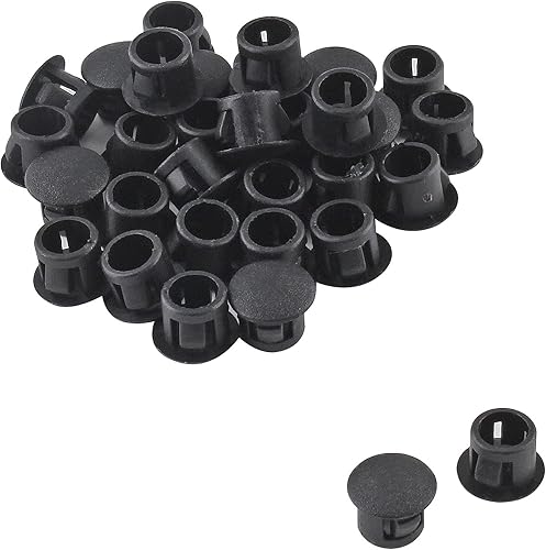 36 piezas de 516 pulgadas (0.315 in), tapa de extremo redondo, inserción de tubo tipo empotrado, enchufe de panel de poste de tubería para