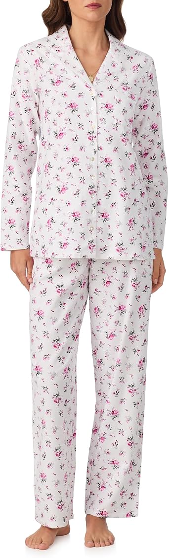 Eileen West Sleepwear & Loungewear for Women - Heritage 100% Cotton Brushed Flannel Collection - Button Down Pajama Set