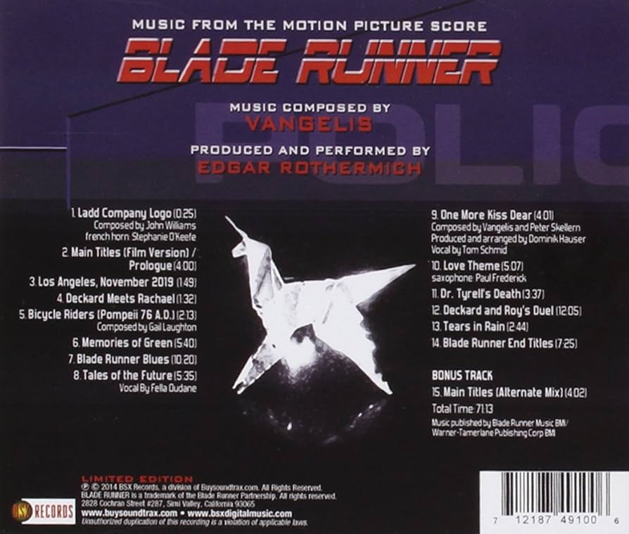 Amazon.co.jp: Blade Runner: Music..: ミュージック