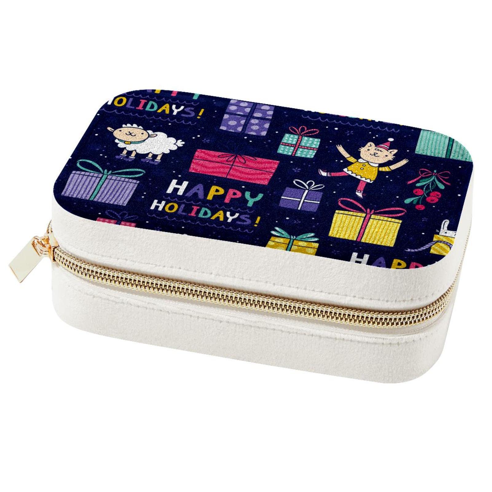 Boîte à bijoux de voyage portable pour ranger bagues et colliers en vacances