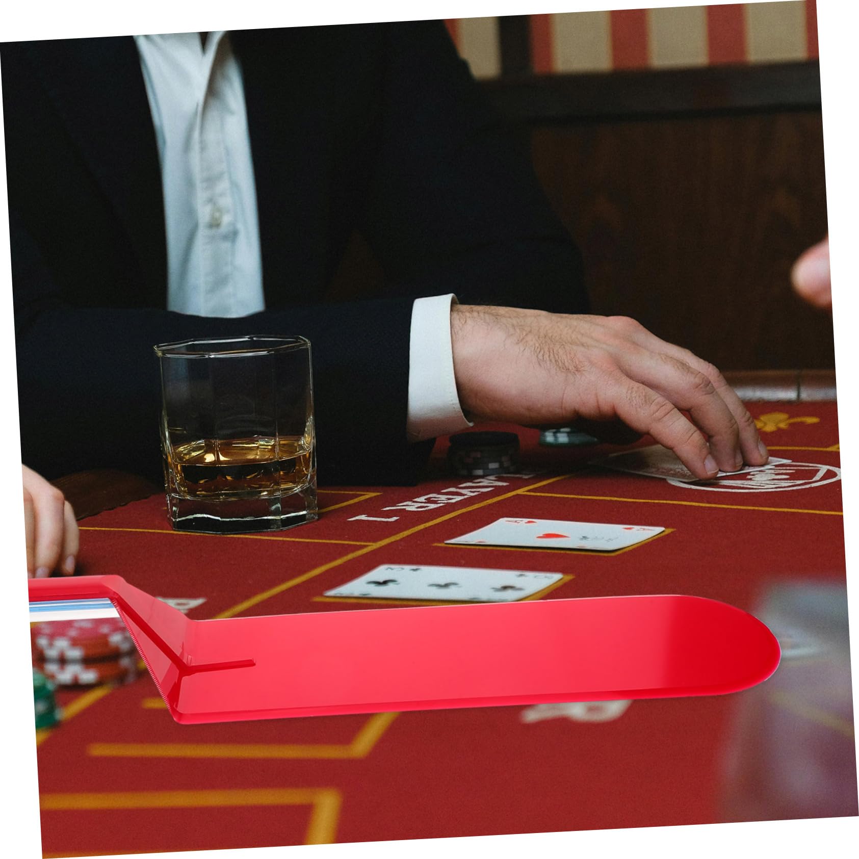 Toyvian 2pièces Pelle à Cartes Plastique Réutilisable pour Poker Outil De Distribution Pratique pour Jeux De Société Et Soirées Entre Accessoire De Concessionnaire Et Fiable
