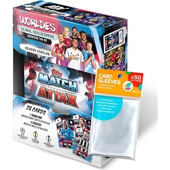 Bundle with Topps Match Attax Champions League 2025/26 Trading Cards + Exclusive Collect-it Cases 1 Mini Tin Global Goalscorers