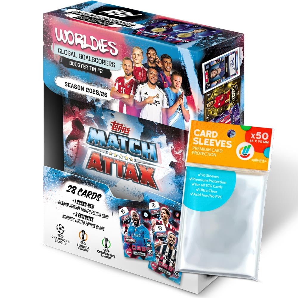 Bundle with Topps Match Attax Champions League 2025/26 Trading Cards + Exclusive Collect-it Cases (1 Mini Tin (Random Selection))