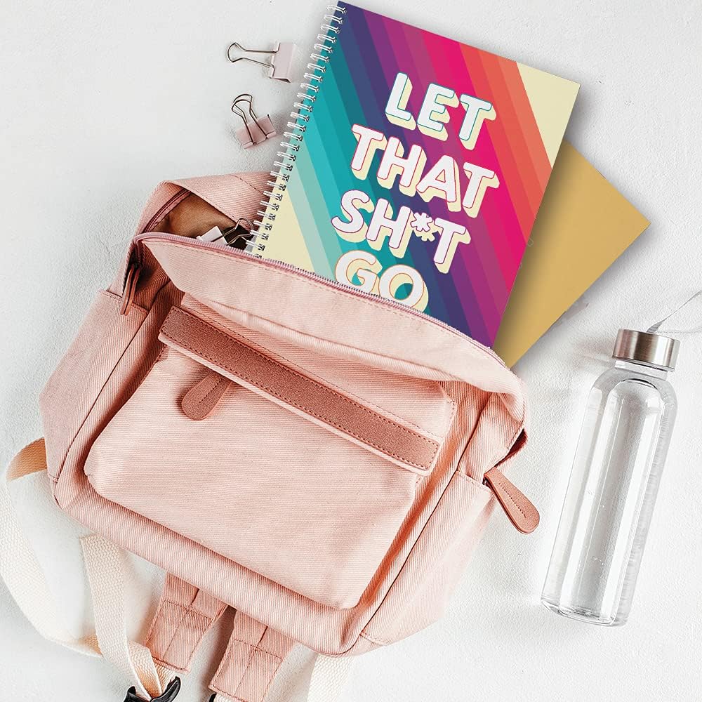 Gotcha Covered Notebooks Softcover Let It Go 8.5" x 11" Motivational Spiral Notebook/Journal, 120 College Ruled Pages, Durable Gloss Laminated Cover, White Wire-o Spiral. Made in the USA - Image 5