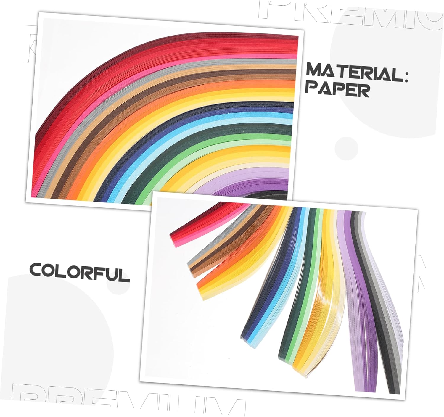 Anneome 8bags Color Gradient Quilling Paper Strips Set for DIY Crafts Multi-Color Handcrafting Tools for Flower Making and Scrapbooking Projects