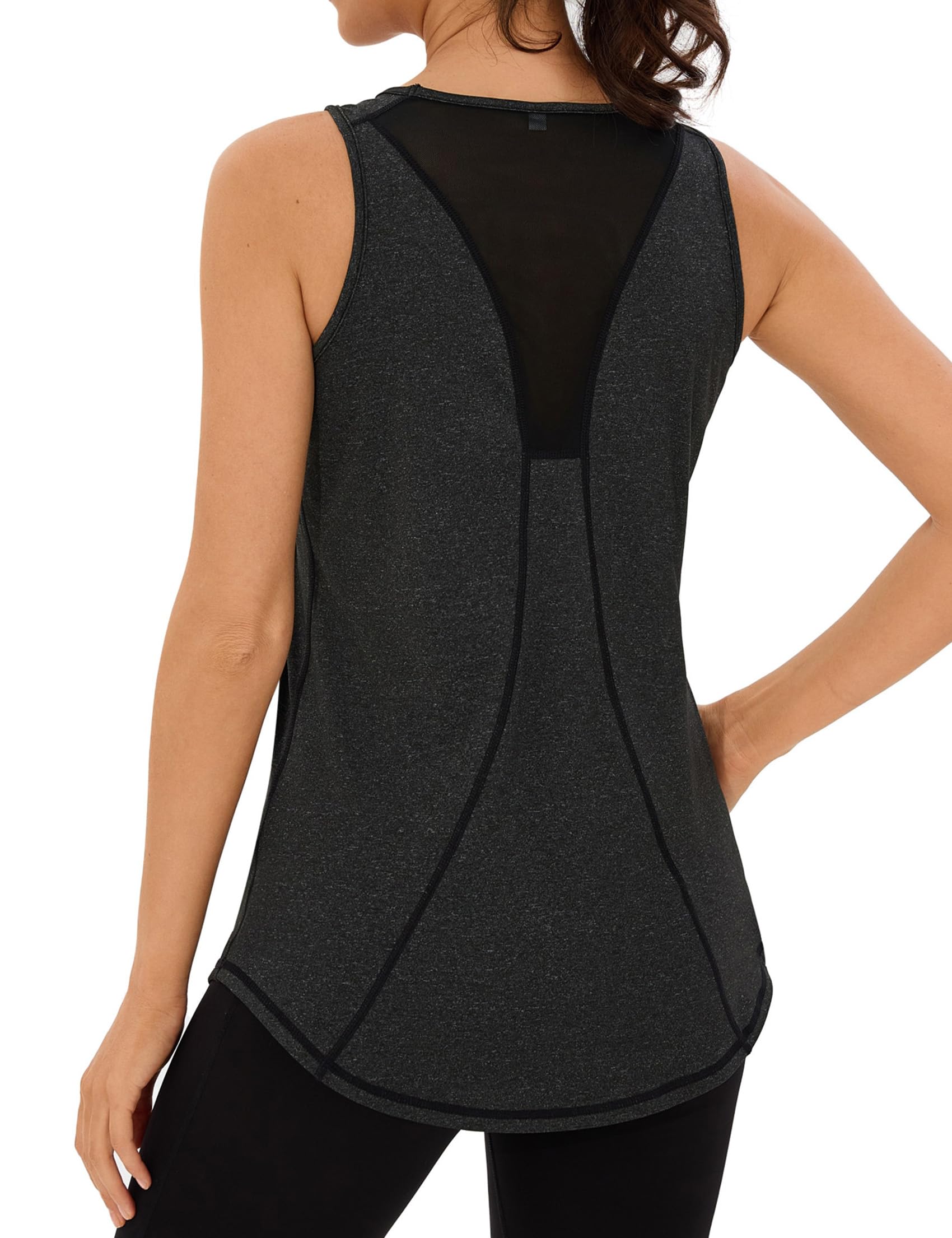 Camiseta sin Mangas de Fitness para Mujer Espalda de Malla Chaleco Deportivo para Mujer Deportivo Yoga Tops Camisetas Tirantes para Correr
