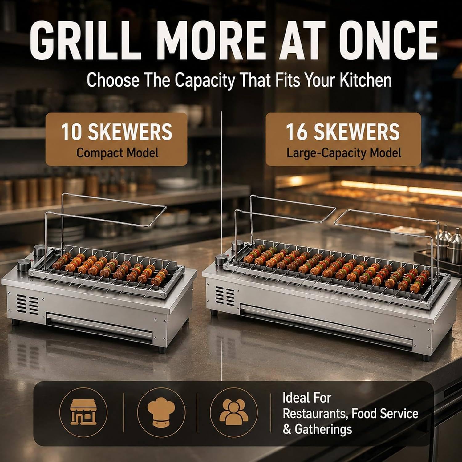 Barbecue Elettrico, Grill Spiedini, Macchina Spiedini 16grids