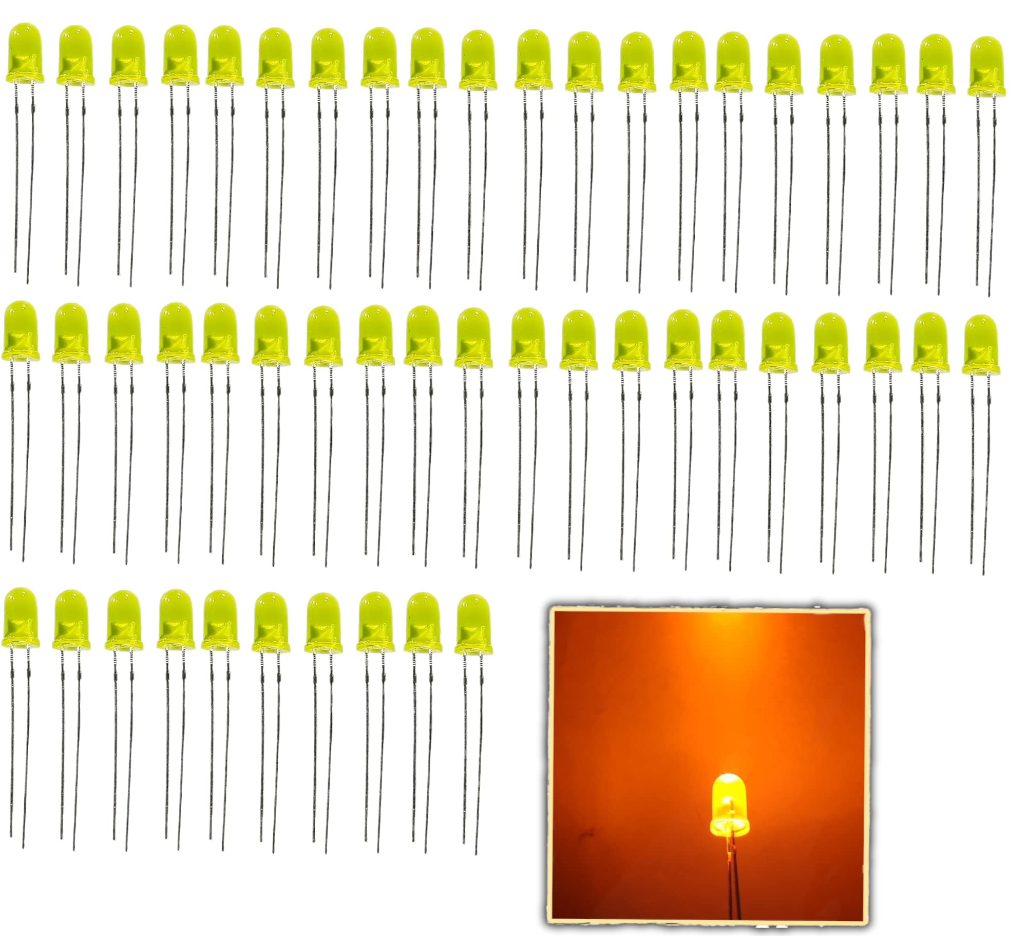 5mm YELLOW LED Light Bulbs 100PCS-picture-23