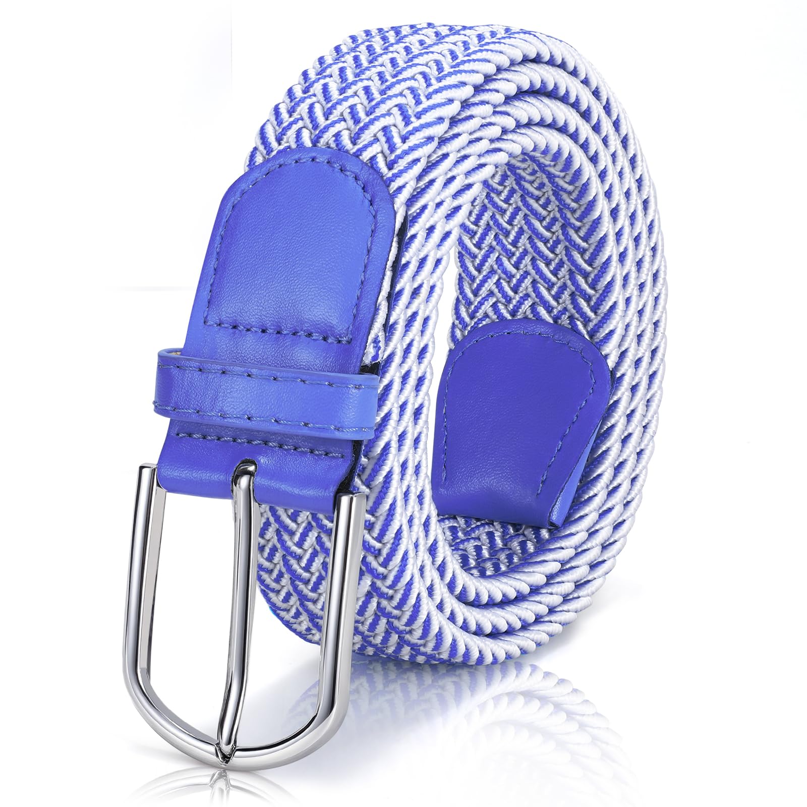 XZQTIVE Braided Belt Stretch Belt for Men and Women Multicolored Woven Golf Belt Elastic Jean Belts