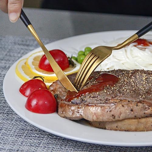 Miniatura 7 de IQCWOOD Juego de 6 platos de cerámica de 10.5 pulgadas, aptos para microondas, horno y lavavajillas, resistentes a los arañazos, platos de porcelana