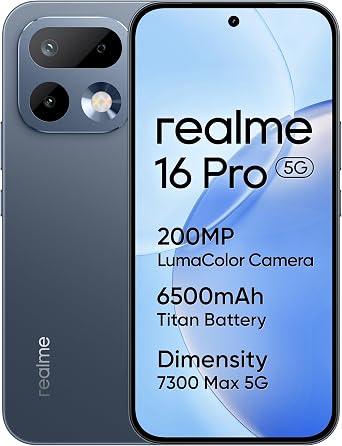realme 16 Pro 5G 512GB 8GB Pebble Grey INT+NFC RMX5120 EU