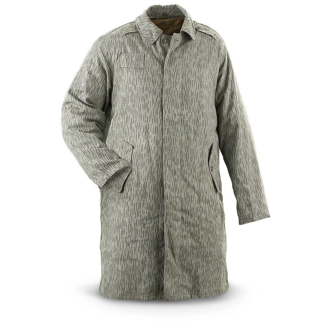 Militar Men's Camouflage Genuine Czech Army Military Combat M60 Coat Field Jacket Parka Long