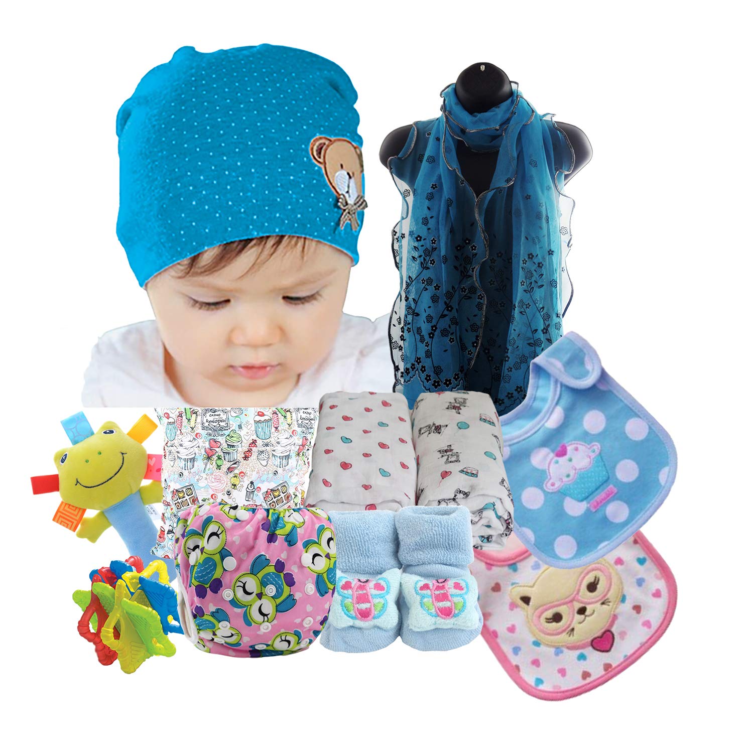 Gifts Are Blue Baby Girl Bundle Box Gift Set - 10 Items