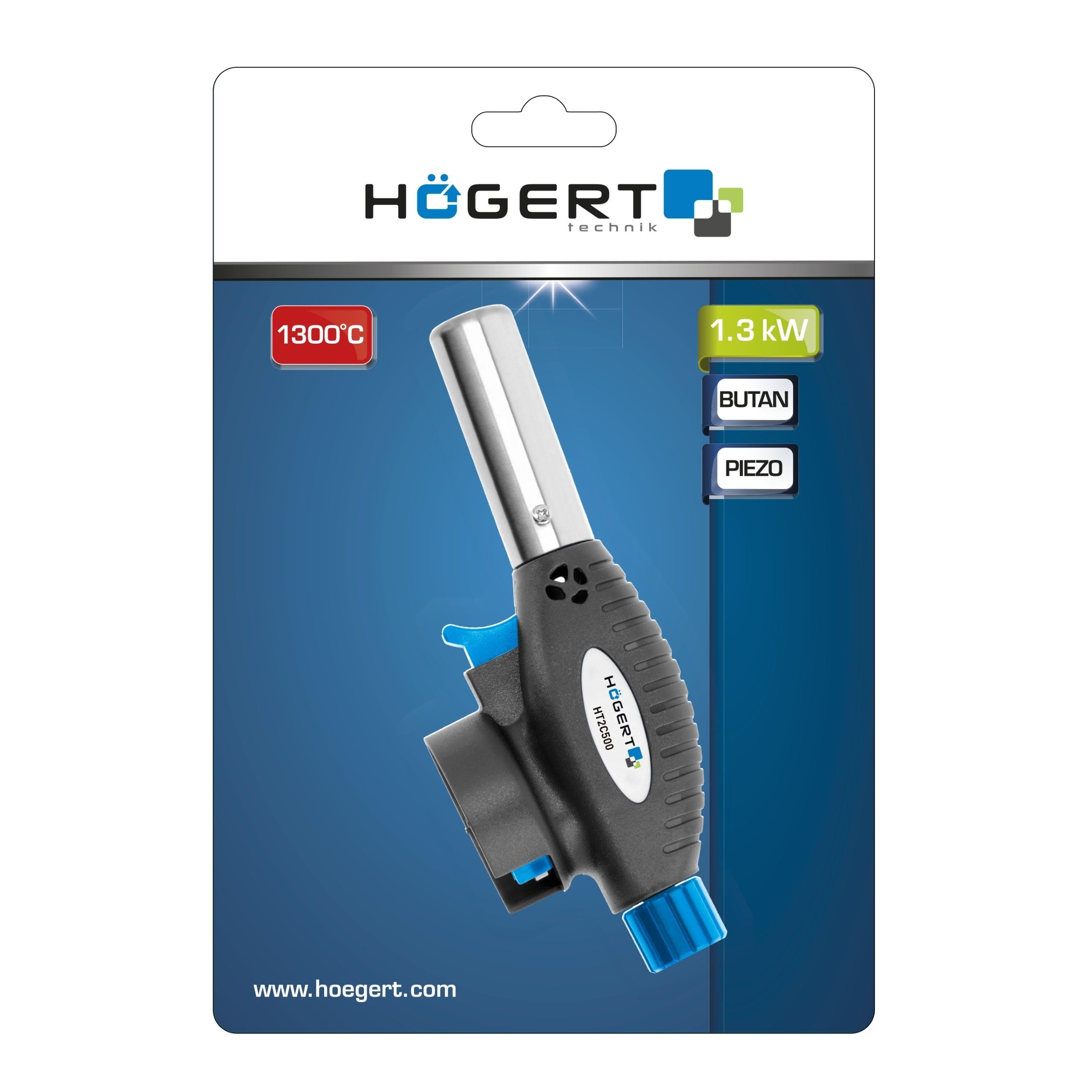 Högert Technik - Sopletes de gas para uso doméstico, gastronomía, pesca, talleres artesanales y talleres mecánicos - Encendido piezoeléctrico - butano/propano-butano - Fáciles y seguros de usar