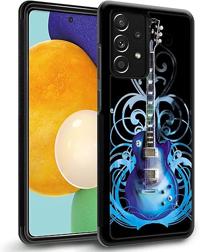 Miniatura 2 de Funda compatible con Samsung Galaxy A53 5G, estilo de guitarra azul, diseño de patrón increíble, a prueba de golpes, antiarañazos, carcasa trasera