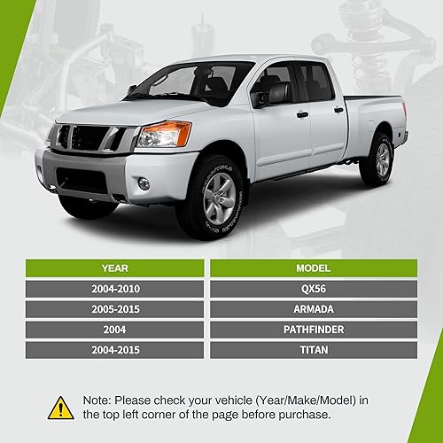 Miniatura 2 de AUTOSAVER88 Kit de suspensión delantera compatible con QX56 2004-2010, Armada 2005-2015, Titan 2004-2015. con brazo de control, rótula, barra de