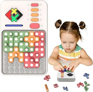 Kidology Super Blocks Pattern Matching Puzzle Games, 1000+ Challenges Brain Teaser Toys for Kids & Teens, Birthday Gifts for Boys Girls, Travel Games
