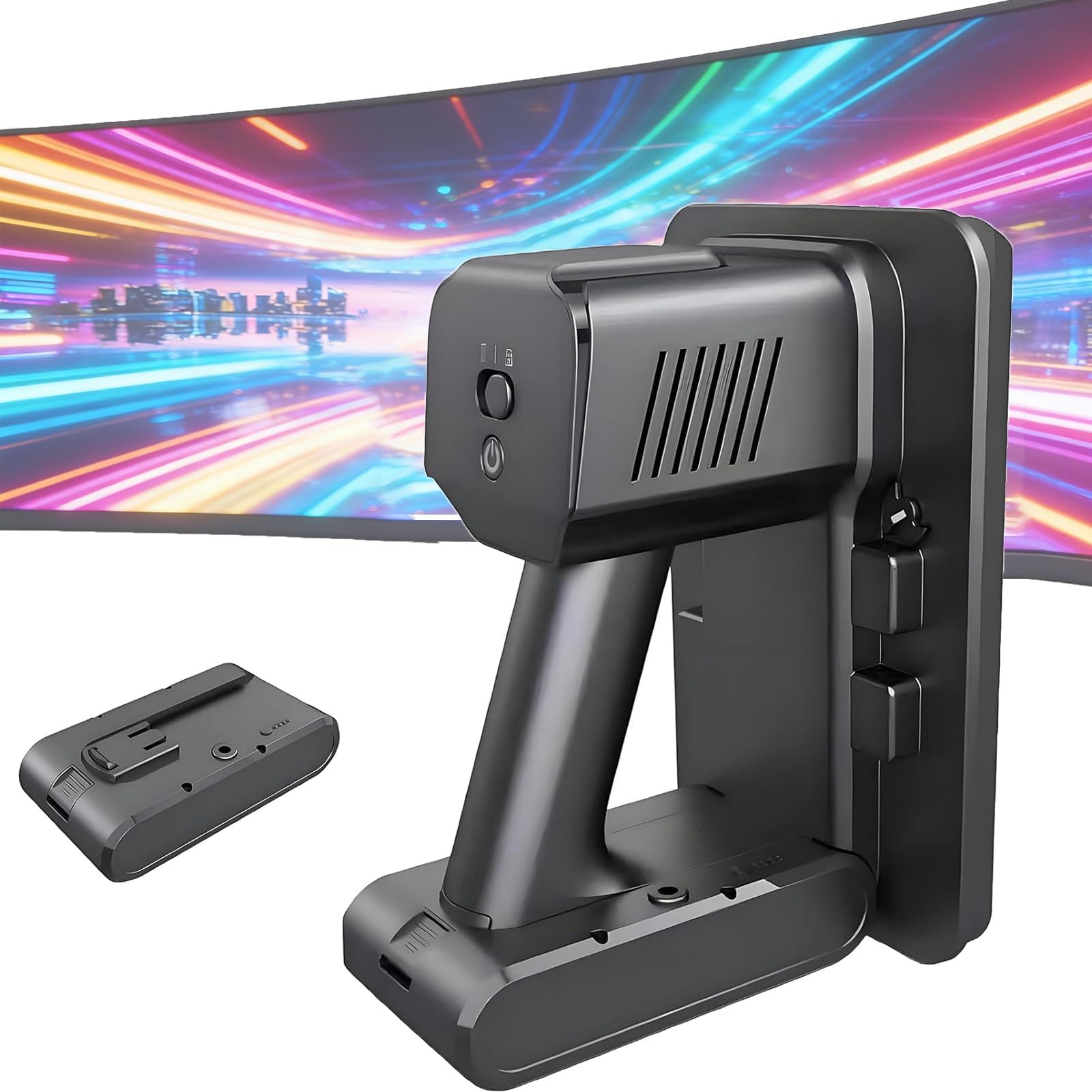 Electric Vacuum Suction Cup LED Display Moving Tools, Rechargeable LED Display Lifter Maintenance Suction Cup, 2-Speed Control, No Damage to The Module, for LED Display, Curved Screen