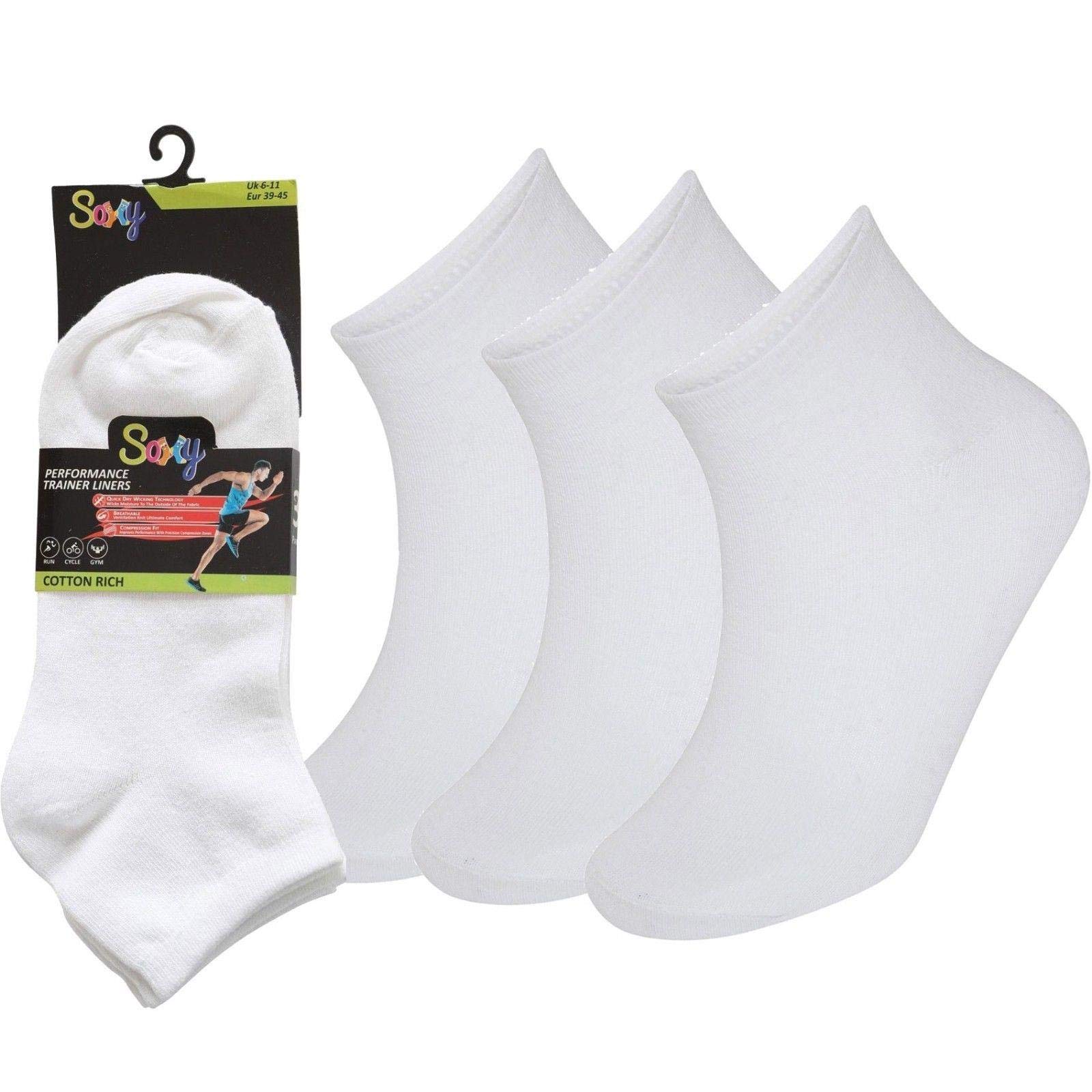 Soxy Men's Multi 24 Pairs White Trainer Socks - 6-11