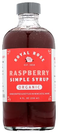 Royal Rose Organic Raspberry Simple Syrup, 8 FZ