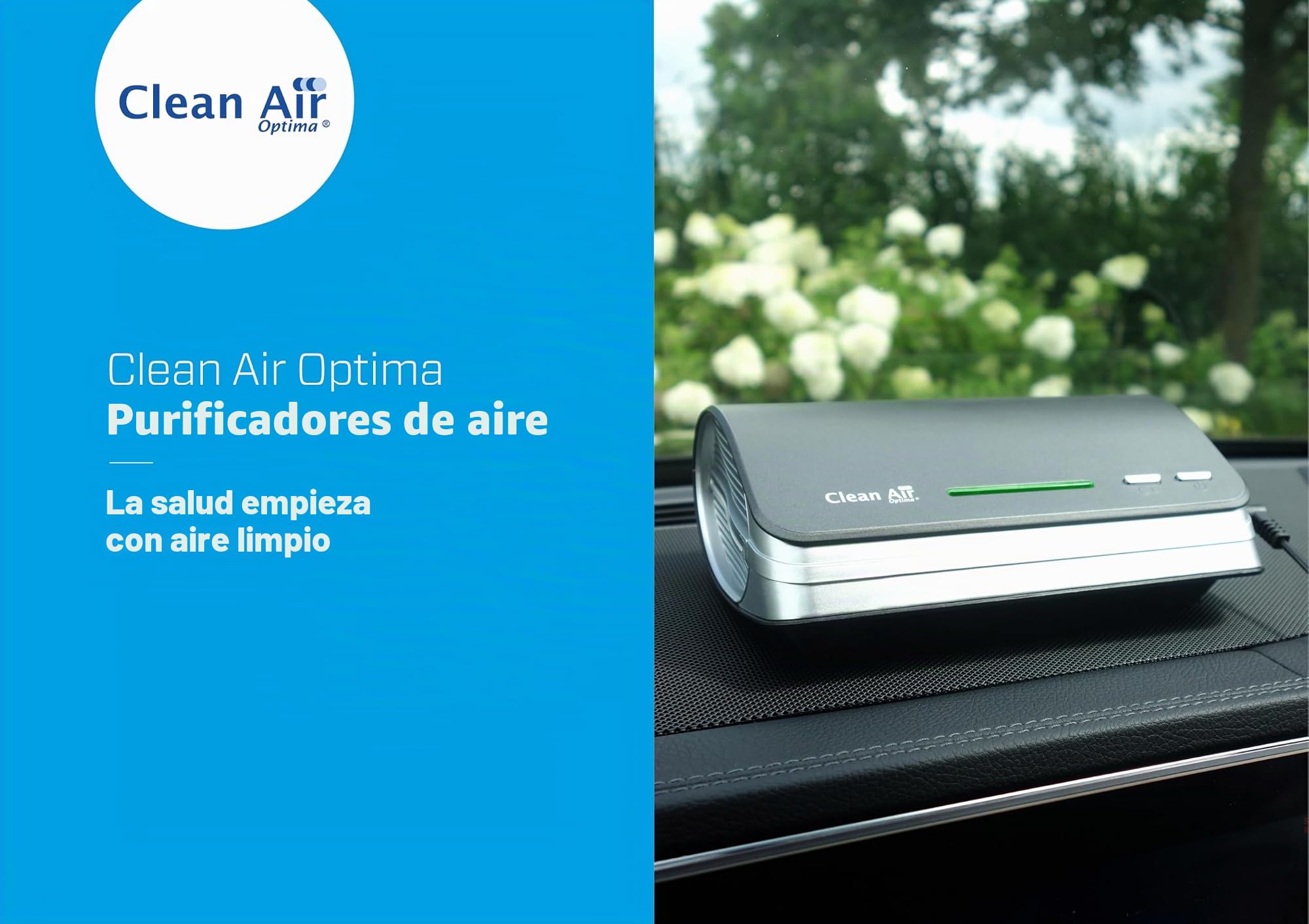 Clean Air Optima Purificador de aire CA-501 con filtro HEPA, lámpara UV-C e ionizador - Ventilador muy silencioso 20dB (A) – adecuado para el coche