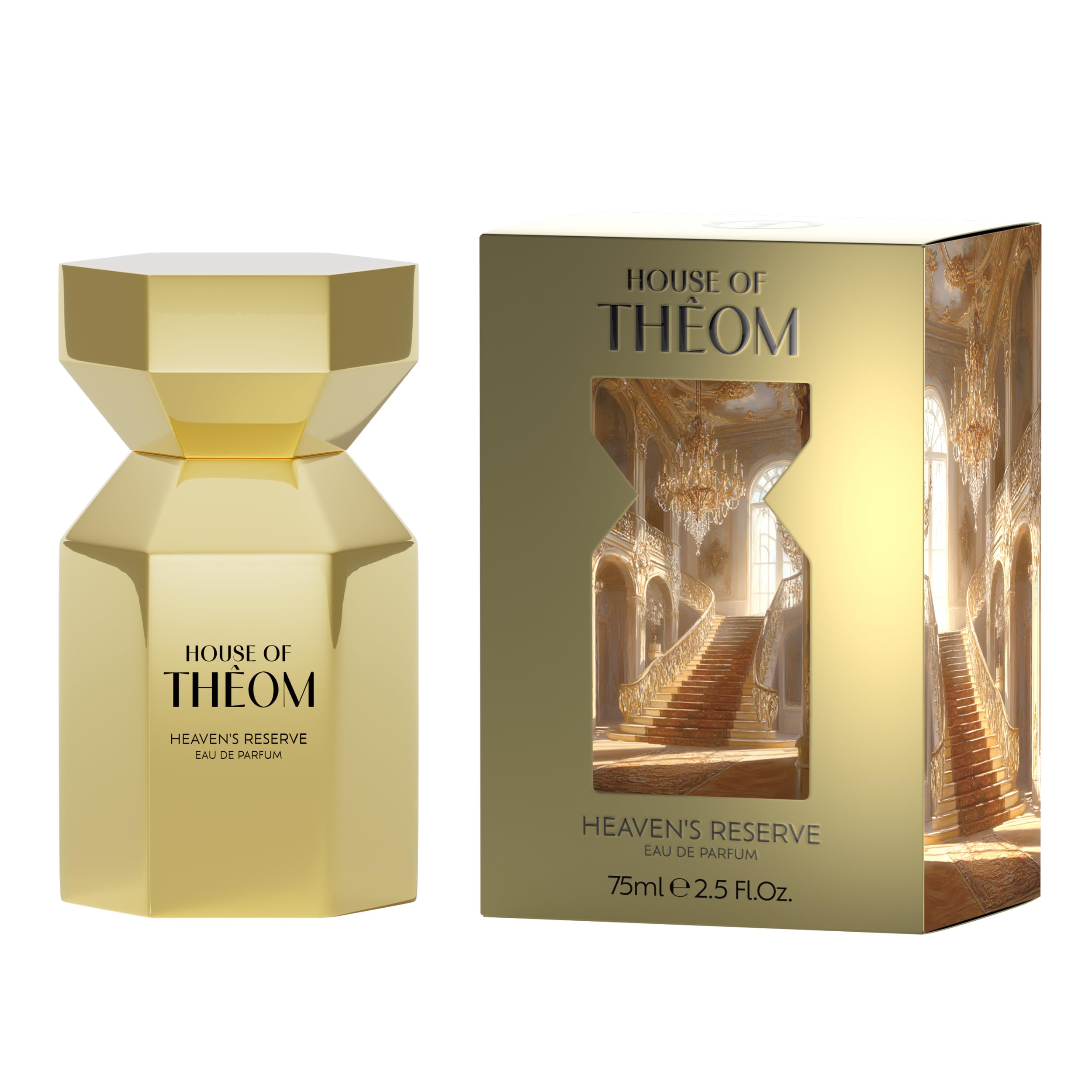House OF Thêom Heaven’s Reserve Eau de Parfum 75 ml – Parfum de luxe pour femme aux notes de noix, cognac & vanille – Parfum vanillé au sillage chaud – Gourmand & longue tenue
