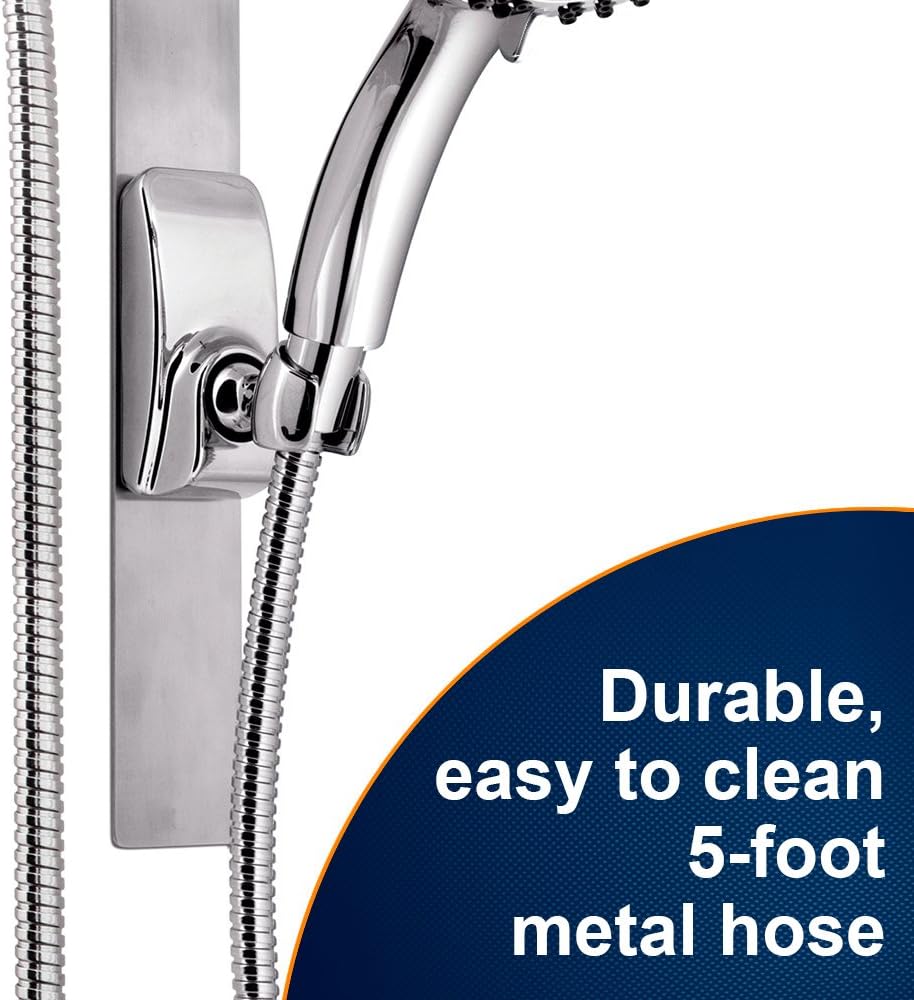 Waterpik Adjustable Height Magnetic Slide Bar Shower Head, Chrome, VSS-563MT