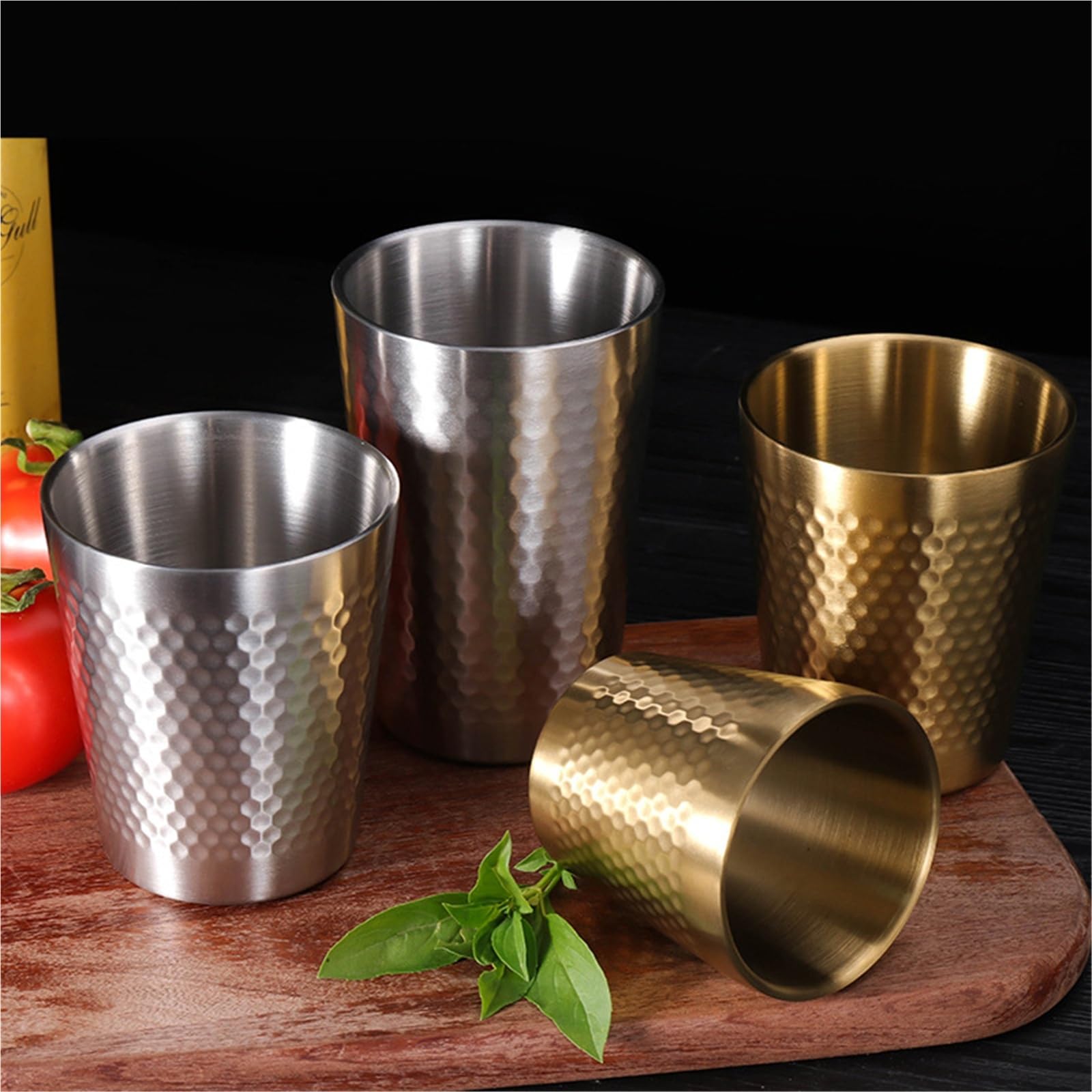 Taza de Acero Inoxidable 304 con patrón Nido Doble Pared