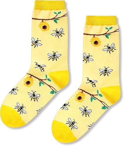 Miniatura 5 de HAPPYPOP Divertidos regalos para amantes de las vacas para mujeres, calcetines novedosos con estampado de vaca, calcetines de abeja, calcetines de