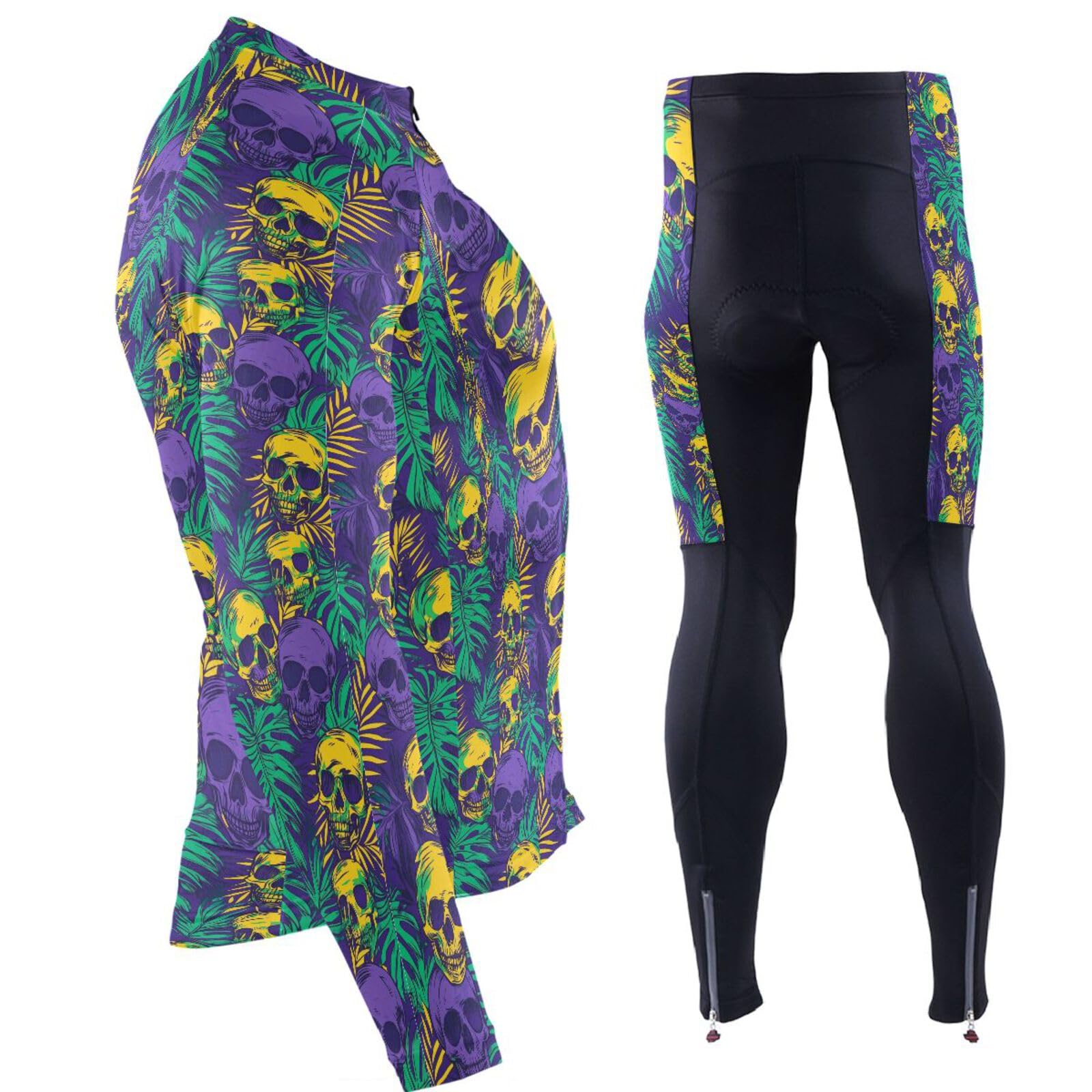 Winter-Radtrikot mit Taschen, Windbreaker, Radhose, Herren, gepolstert, 3D-gepolstert