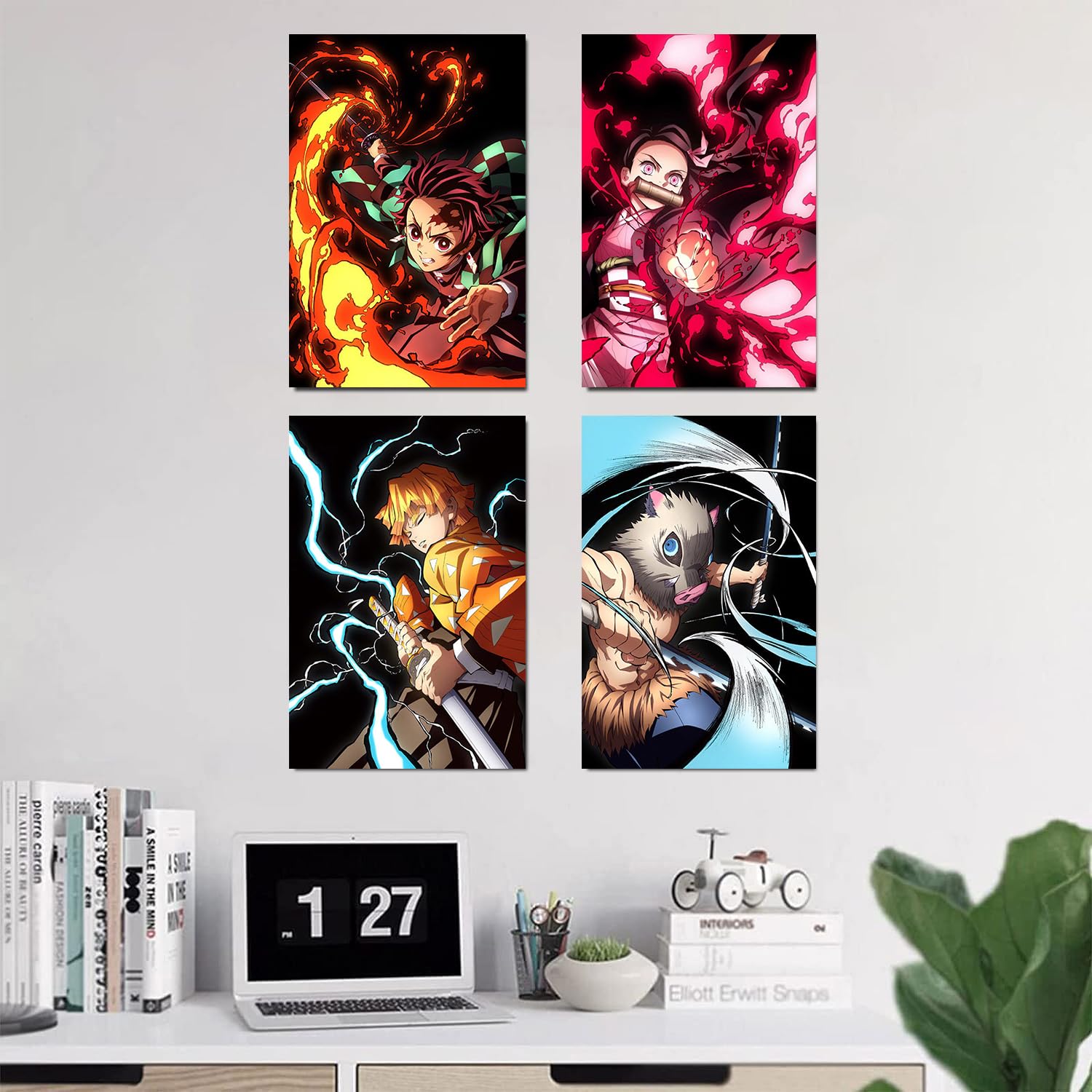 Lot De 13 Posters Demon Slayer Sur Toile - 20x30 Cm - Décoration Manga Pour Chambre - Sans Cadre