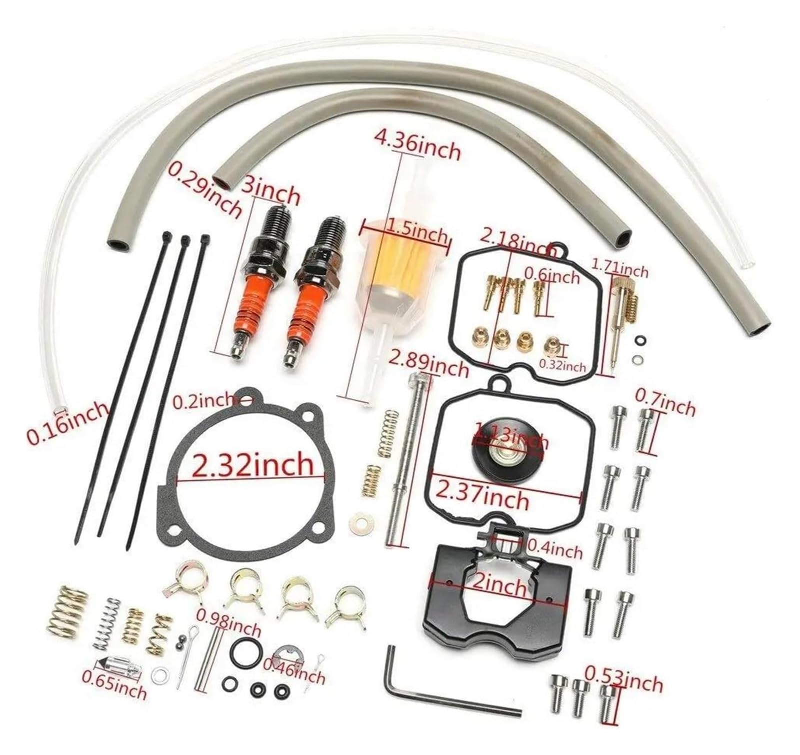 Kit Reparación Carburador para Harley para Davidson para Keihin CV Carburador 1990-2018 con Tornillo Ralentí Bujía Filtro Combustible Jet 27006-88 Accesorios Kit De Reconstrucción